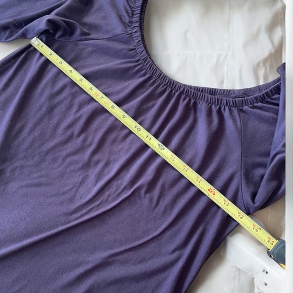 mini plum on-off the shoulder dress - Picture 3 of 6